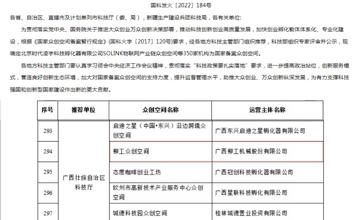 柳工眾創(chuàng)空間榮獲國家級(jí)備案眾創(chuàng)空間！